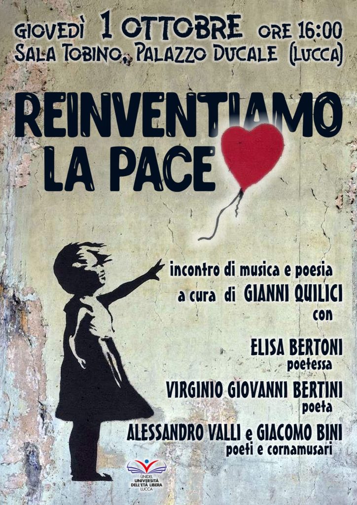 “Reinventiamo la pace” poesia, pensieri e musica